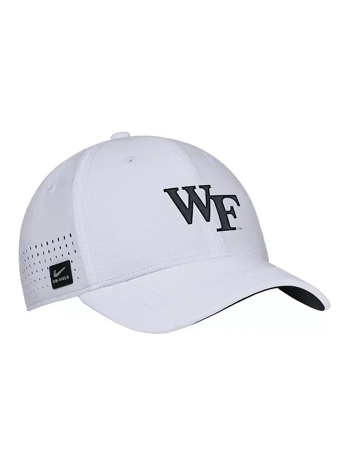 Мужская белая бейсболка Wake Forest Demon Deacons 2025 On-Field Performance Flex Nike — изображение 1 из 3