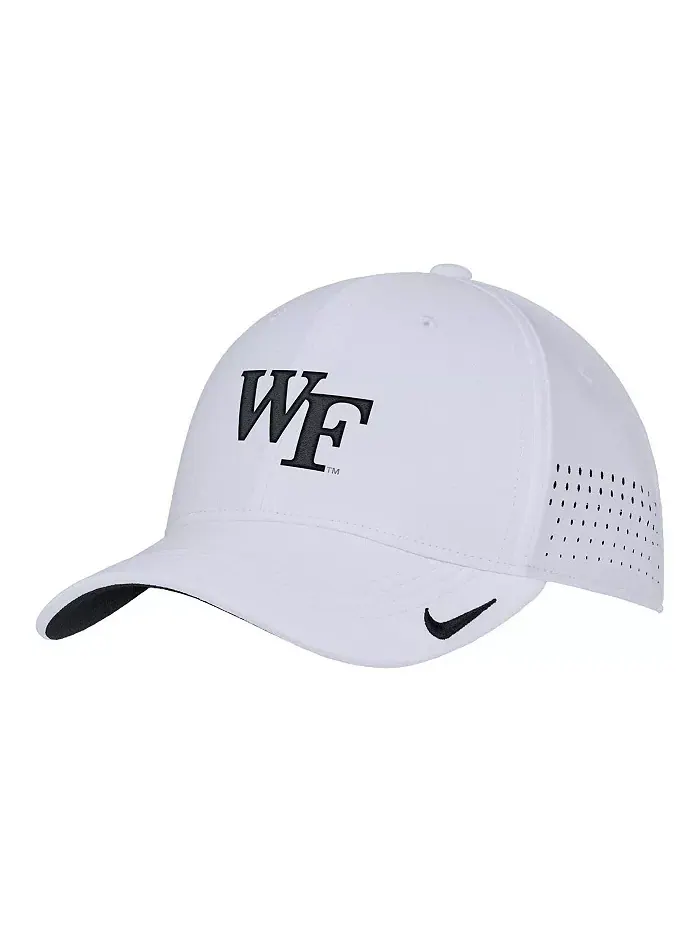 Мужская белая бейсболка Wake Forest Demon Deacons 2025 On-Field Performance Flex Nike — изображение 2 из 3