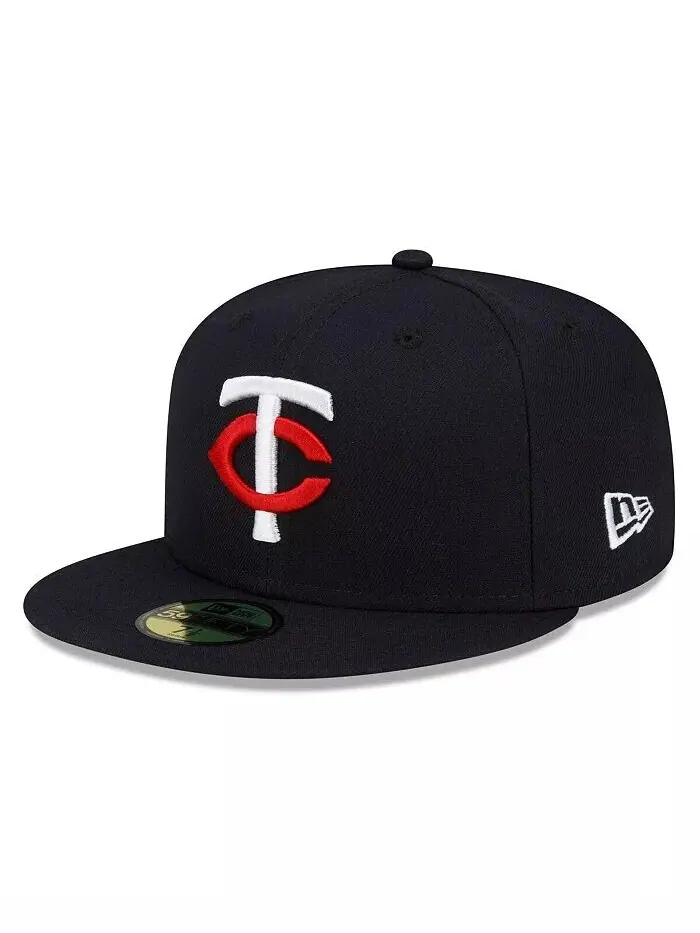 Мужская темно-синяя шляпа Minnesota Twins Authentic Collection Home 59Fifty 2023 New Era