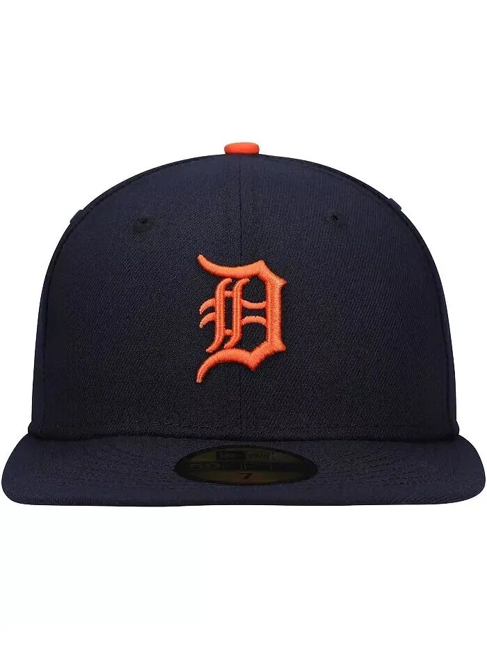 Мужская темно-синяя приталенная шляпа Detroit Tigers Authentic Collection On-Field Road 59FIFTY New — изображение 2 из 4