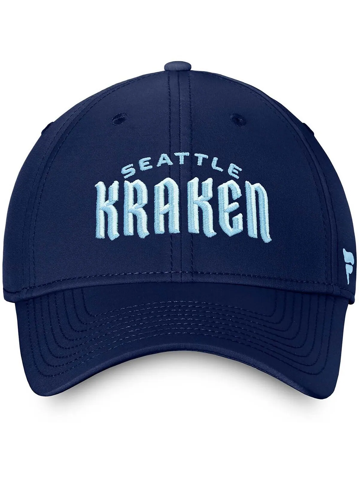 Мужская гибкая шляпа Deep Sea темно-синего цвета Seattle Kraken Wordmark Fanatics — изображение 2 из 4, темно-синий