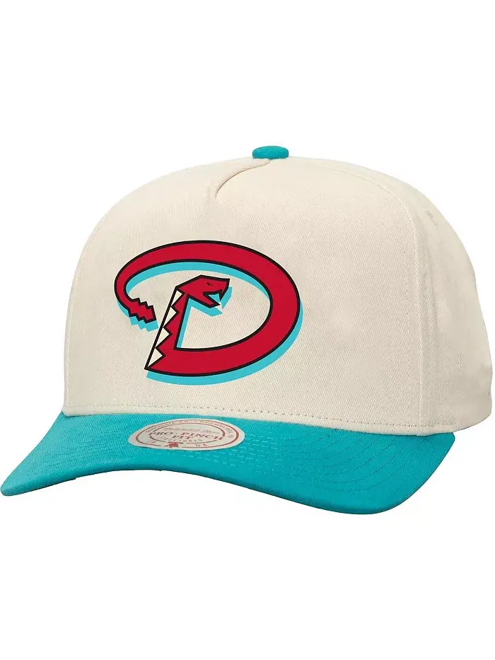 Мужская и женская кремовая бейсболка Arizona Diamondbacks Basic Pro Adjustable Mitchell & Ness — изображение 1 из 2