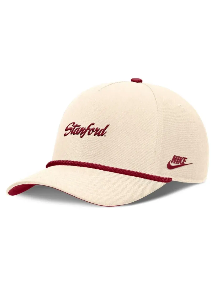 Кепка с вышитым логотипом Nike Stanford Cardinal Legacy Vintage Rope Rise, Natural Cardinal — изображение 1 из 4