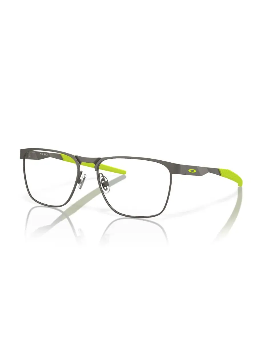 Детские очки с прямоугольной оправой Flip Kick Rectangle Youth Fit Oakley, Satin Lead — изображение 1 из 6