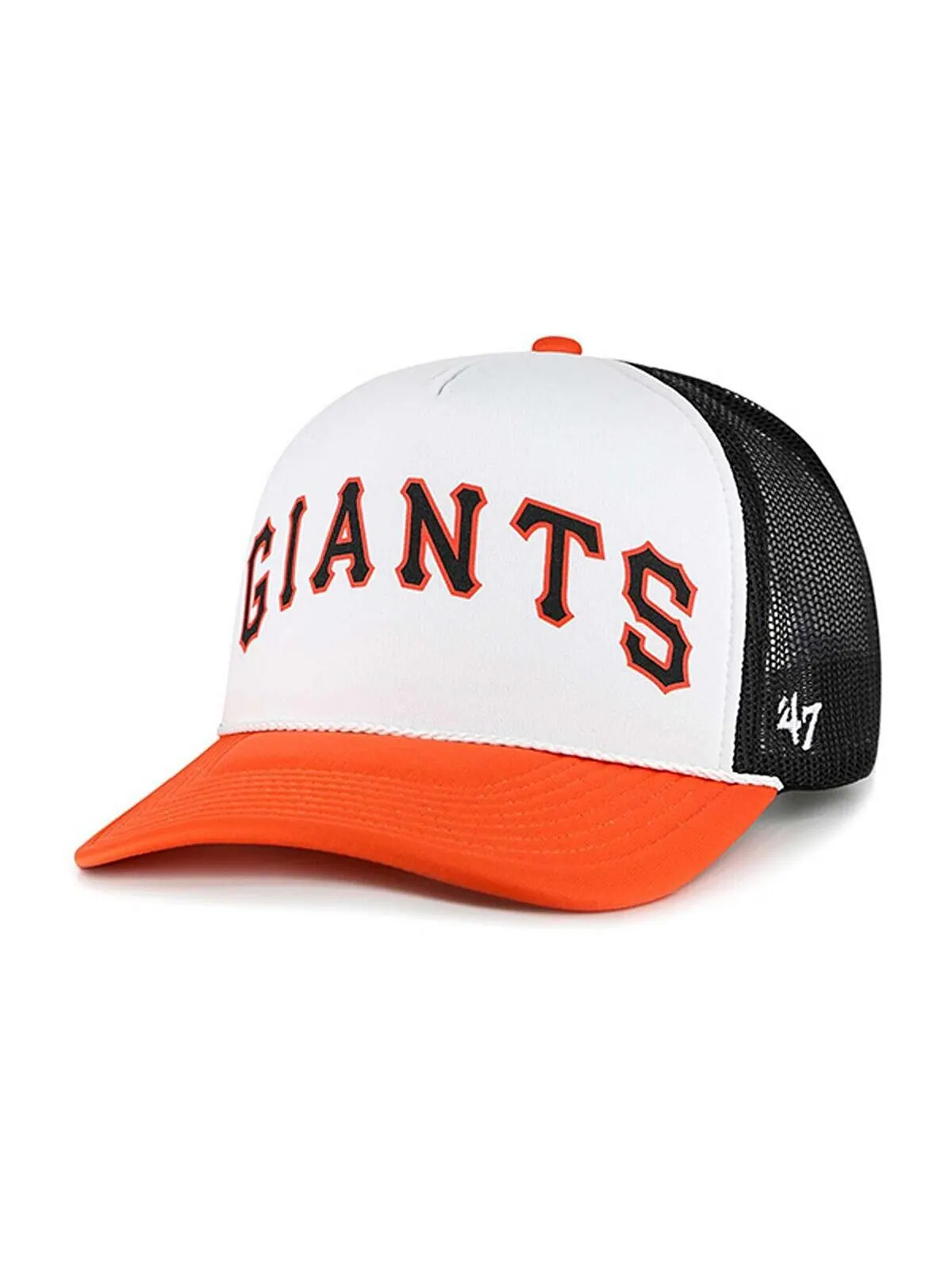 Мужская белая кепка San Francisco Giants из пеноматериала с надписью Trucker Snapback спереди '47 — изображение 1 из 3, белый