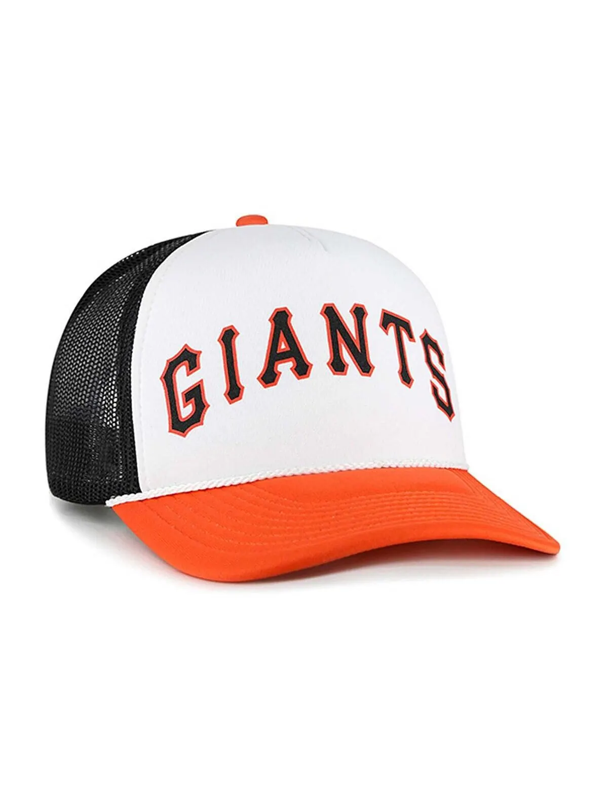 Мужская белая кепка San Francisco Giants из пеноматериала с надписью Trucker Snapback спереди '47 — изображение 3 из 3, белый