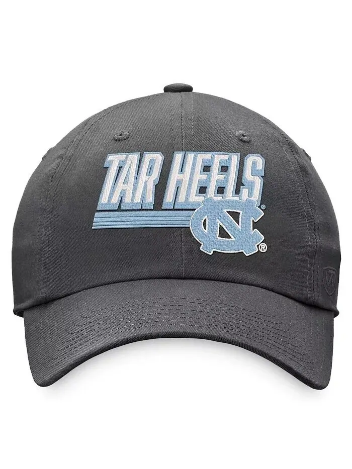 Мужская темно-серая регулируемая шляпа North Carolina Tar Heels Slice Slice Top Of The World — изображение 2 из 4