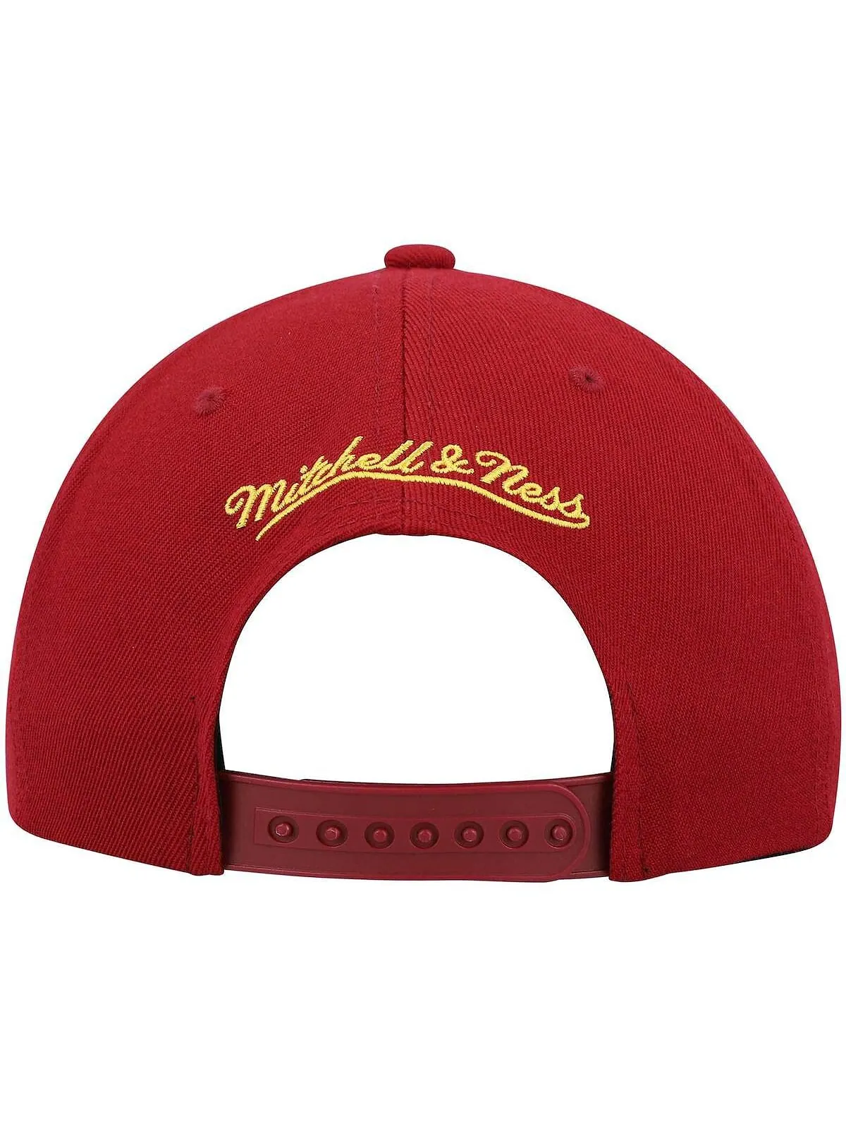 Мужская двухцветная бейсболка Snapback 2.0 винно-золотого цвета Cleveland Cavaliers Team Mitchell & — изображение 4 из 4