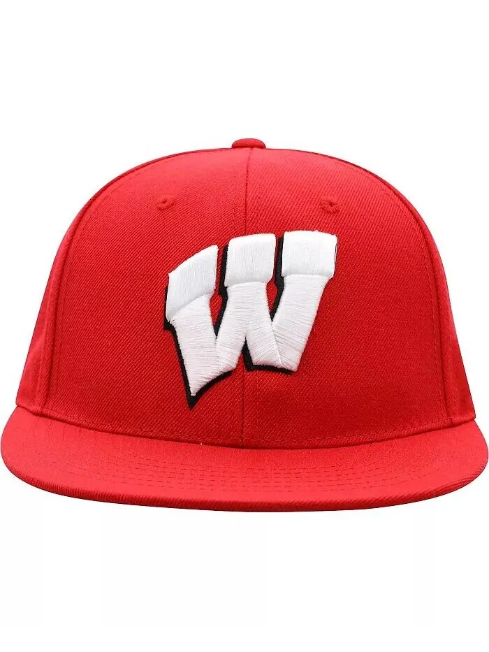 Мужская приталенная шляпа красного цвета Wisconsin Badgers Team Color Top Of The World — изображение 2 из 4