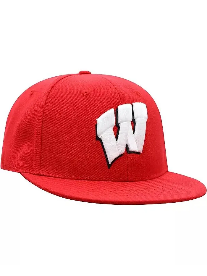Мужская приталенная шляпа красного цвета Wisconsin Badgers Team Color Top Of The World — изображение 3 из 4