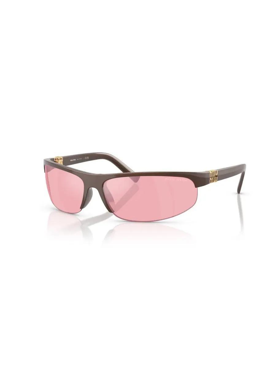Женские овальные солнцезащитные очки, MU A02S MIU MIU, Cocoa Metal