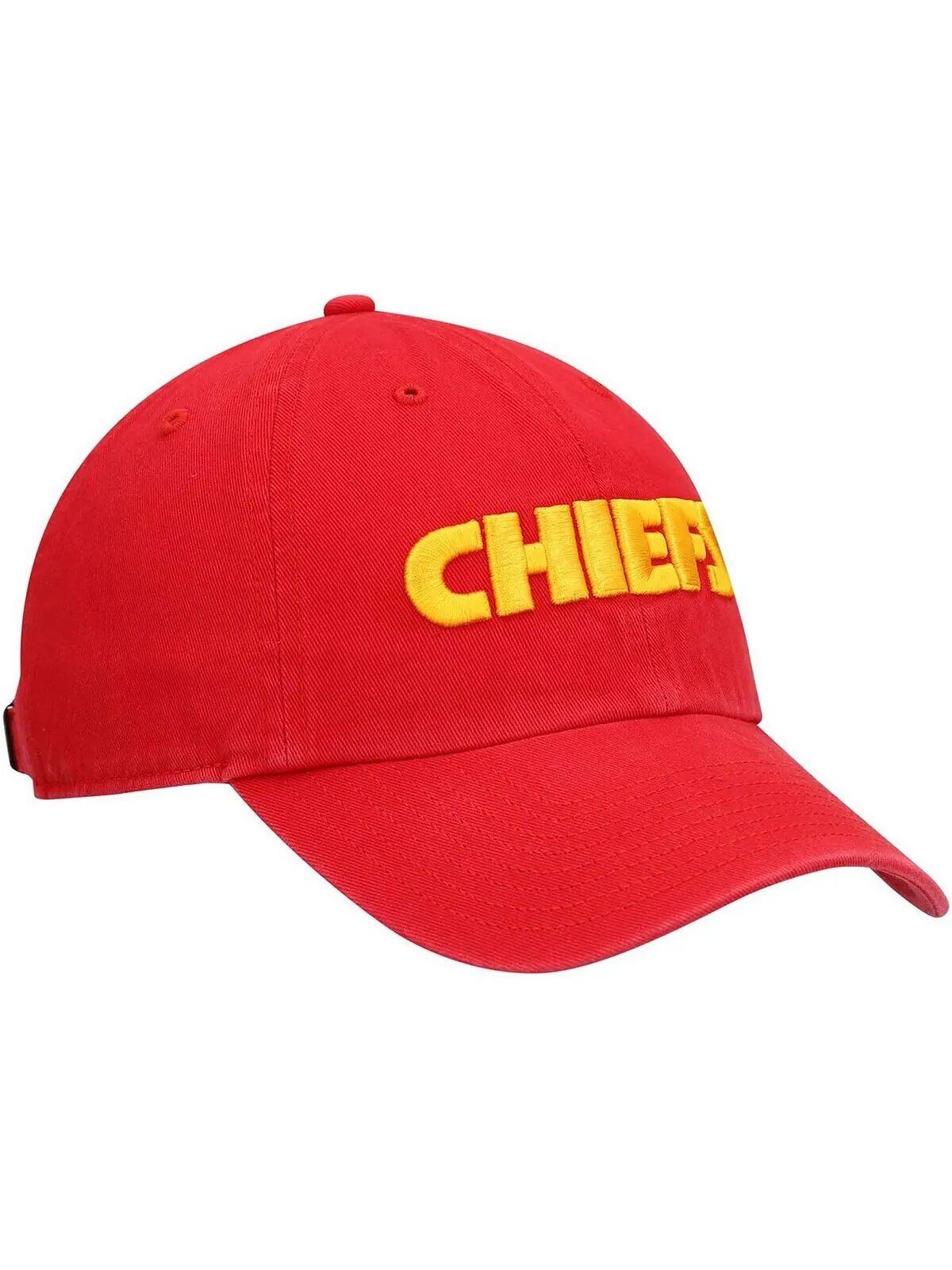 Мужская красная регулируемая кепка Kansas City Chiefs Clean Up Script '47 Brand — изображение 3 из 4, красный