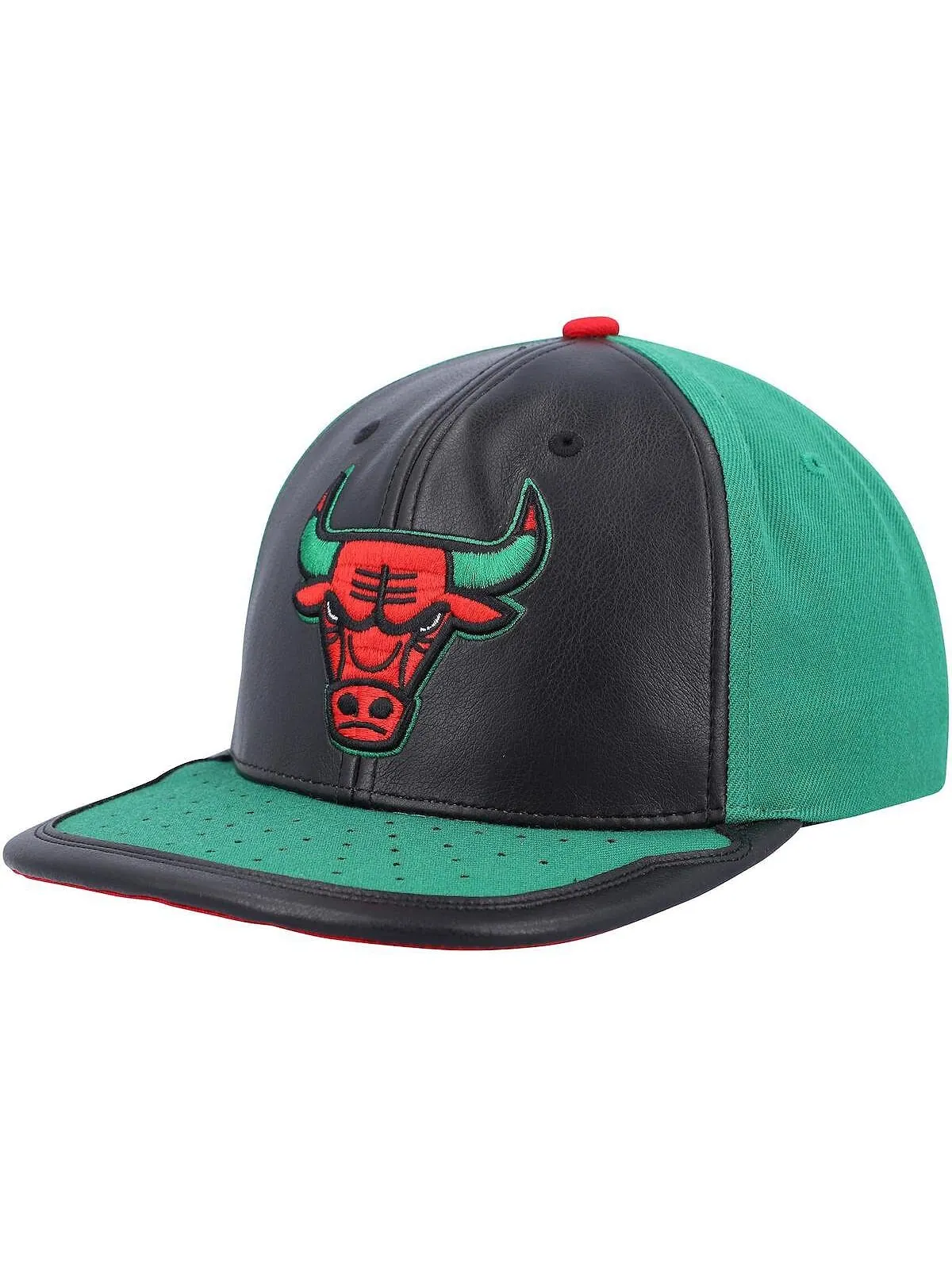 Мужская черно-зеленая кепка Chicago Bulls Day One Snapback Mitchell & Ness — изображение 1 из 2, черный зеленый