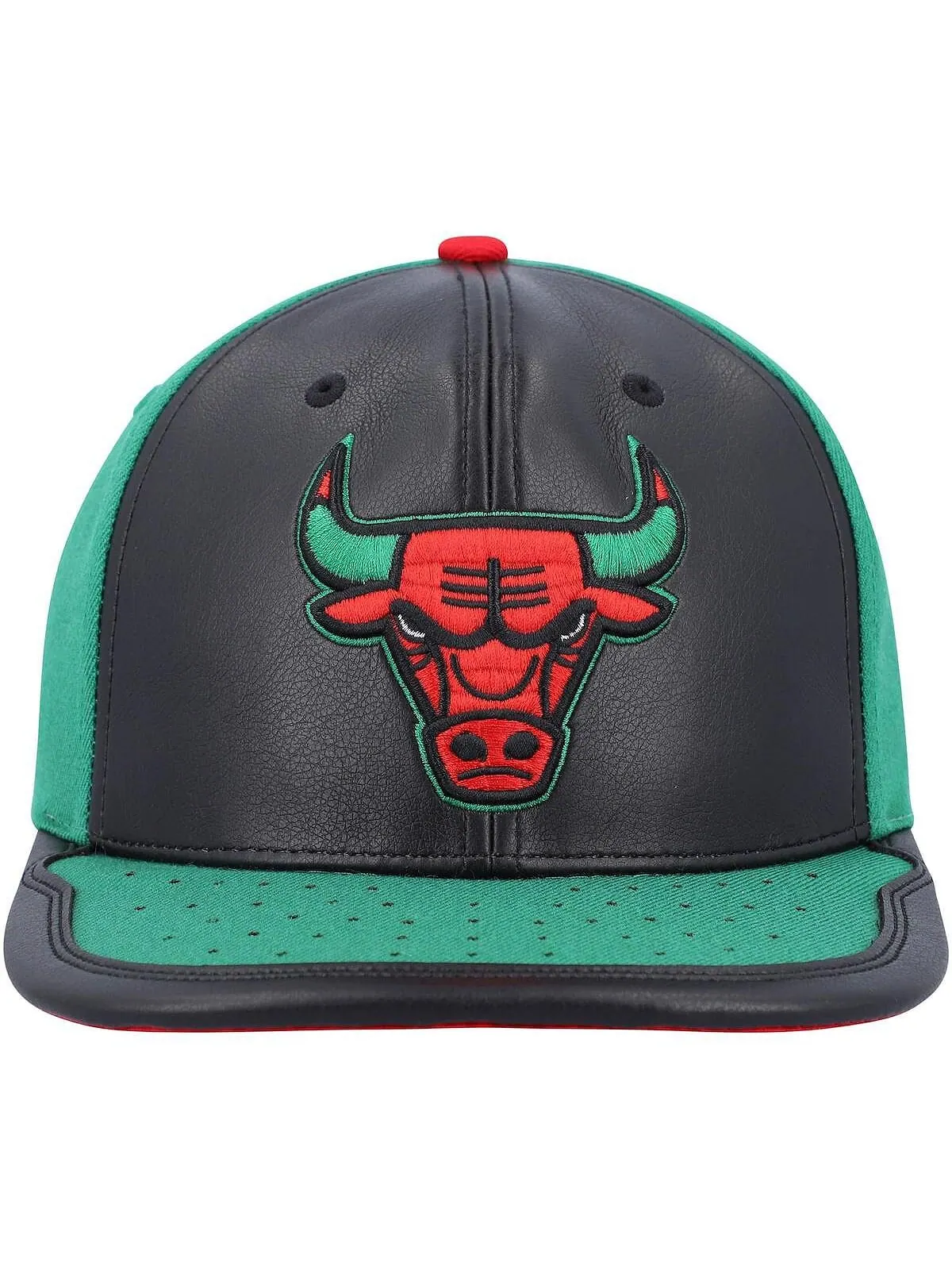 Мужская черно-зеленая кепка Chicago Bulls Day One Snapback Mitchell & Ness — изображение 2 из 2, черный зеленый