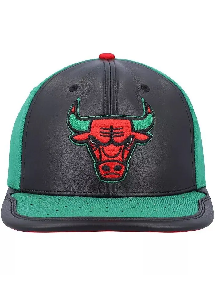 Мужская черно-зеленая кепка Chicago Bulls Day One Snapback Mitchell & Ness — изображение 2 из 2