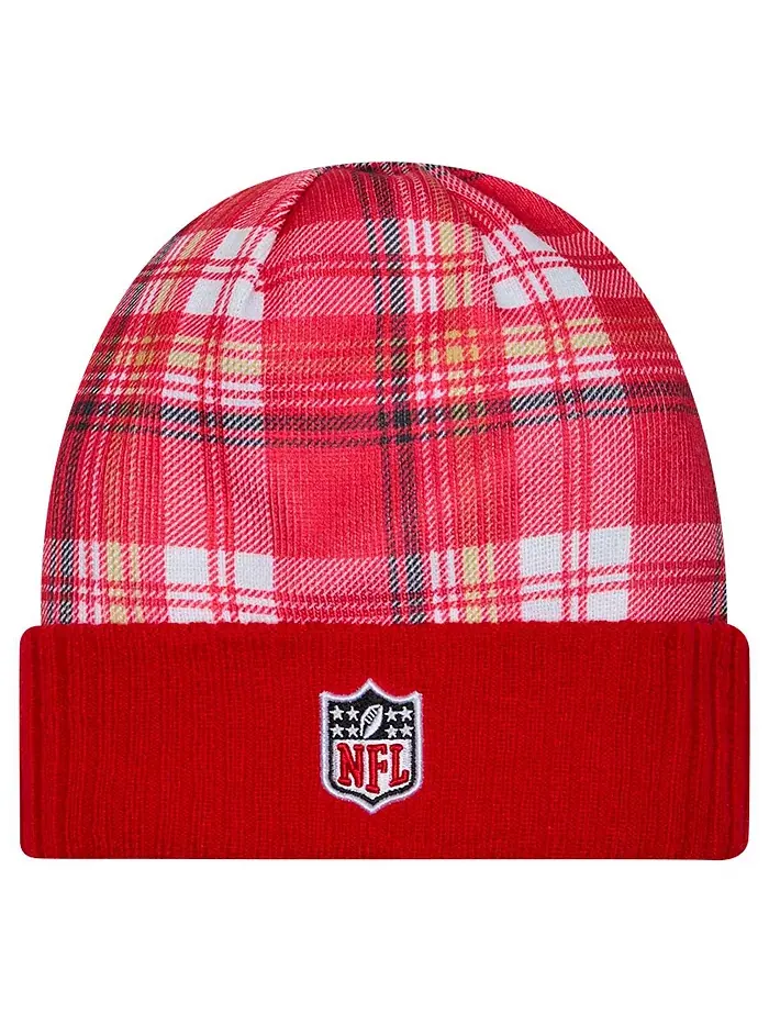 Мужская шапка Scarlet San Francisco 49ers Sideline Statement с отворотом New Era — изображение 2 из 2