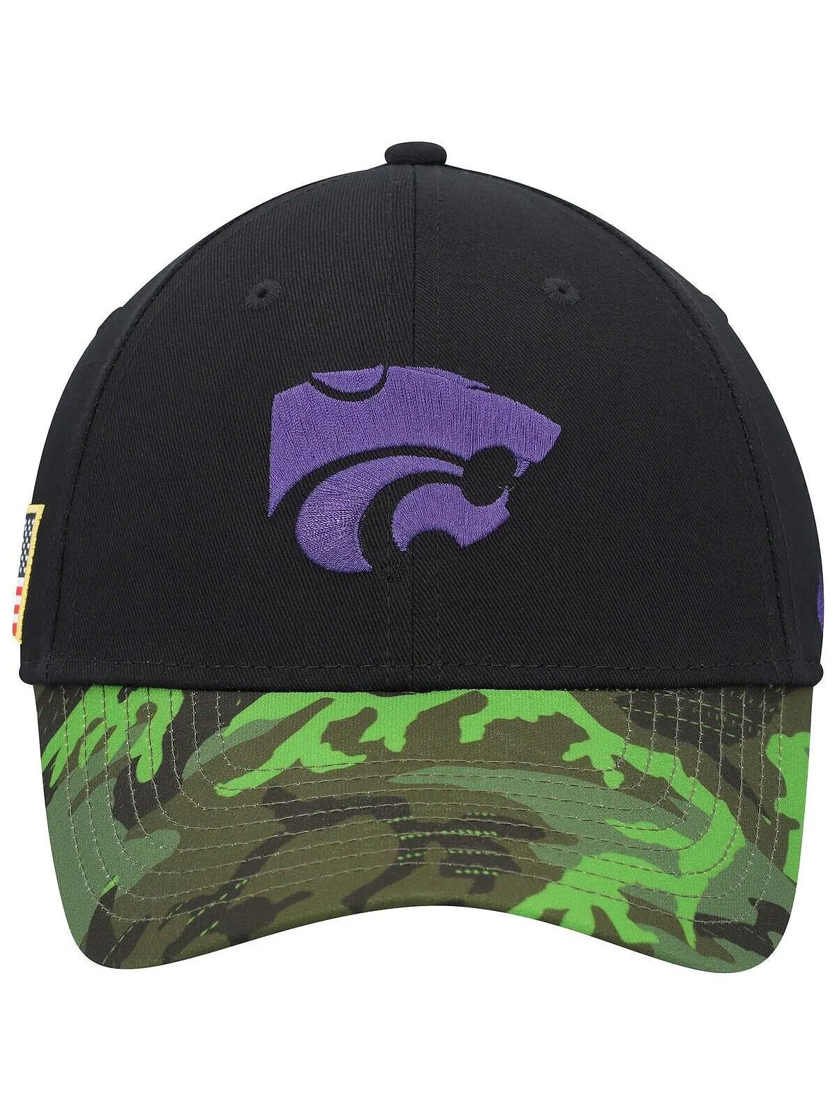 Мужская черная камуфляжная регулируемая кепка Kansas State Wildcats Veterans Day 2Tone Legacy91 Nike — изображение 2 из 4