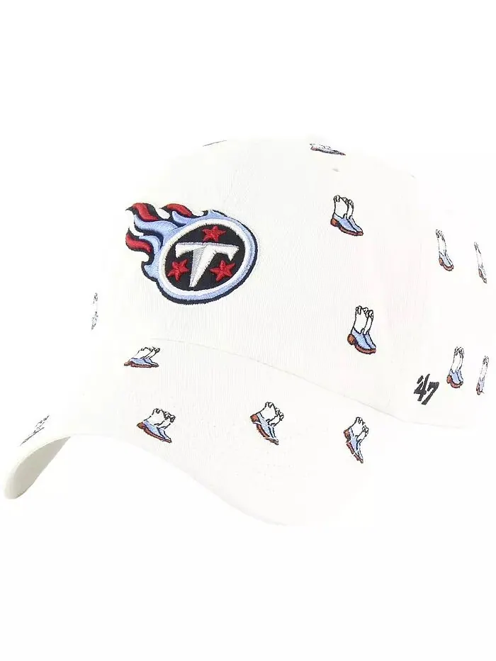Мужская и женская белая кепка Tennessee Titans Confetti Clean Up Adjustable '47 Brand — изображение 1 из 2