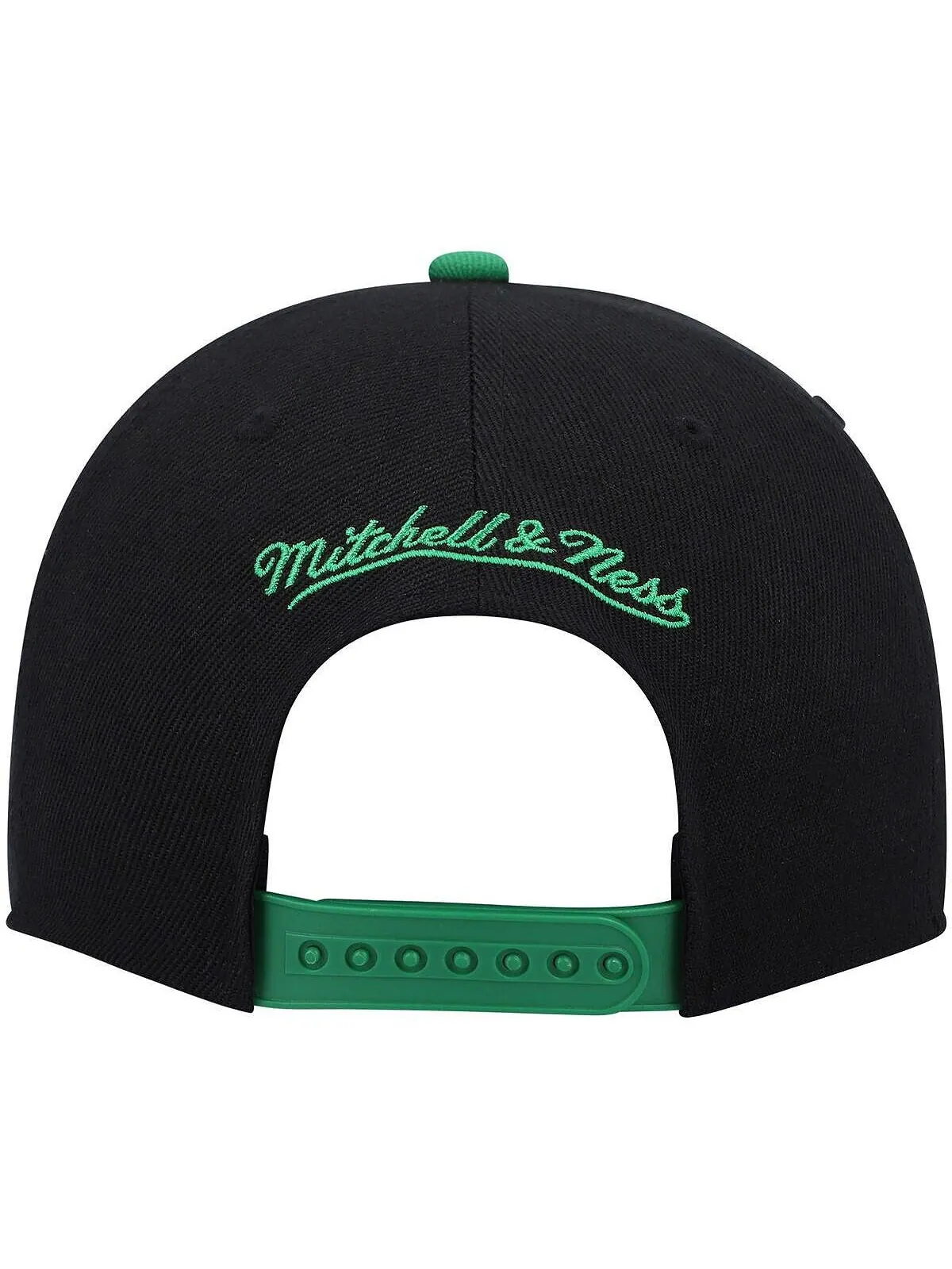 Мужская черно-зеленая кепка Boston Celtics Hardwood Classics Snapback Mitchell & Ness — изображение 4 из 4, черный зеленый