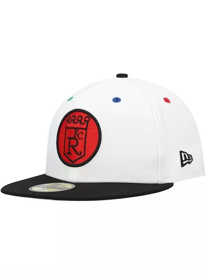 Мужская белая, черная приталенная шляпа Kansas City Royals Primary Eye 59FIFTY New Era — изображение 3 из 4