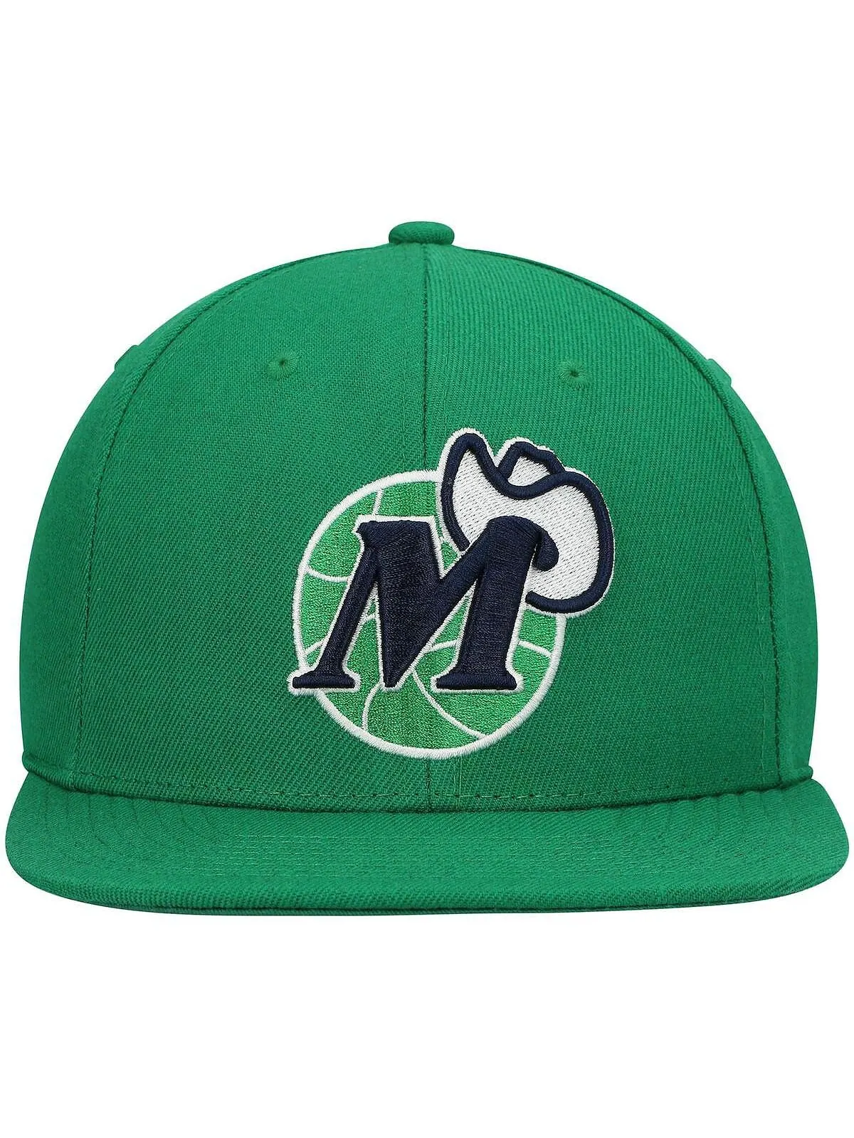 Мужская зеленая кепка Snapback Dallas Mavericks Hardwood Classics Team Ground 2.0 Mitchell & Ness — изображение 2 из 4