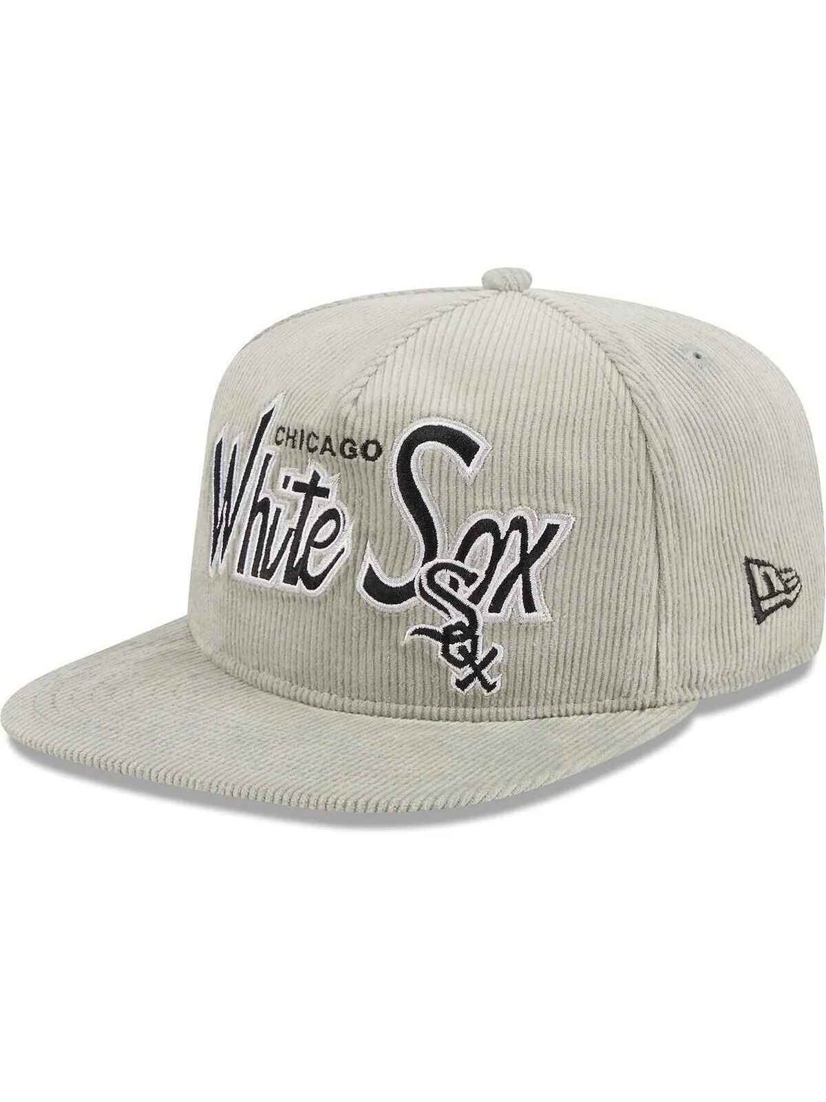 Мужская серая вельветовая регулируемая шляпа для гольфиста Chicago White Sox New Era — изображение 3 из 4, серый