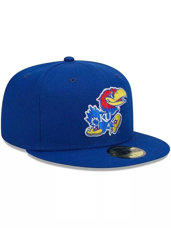 Мужская шляпа Royal Kansas Jayhawks Evergreen 59FIFTY Fitted New Era — изображение 3 из 8