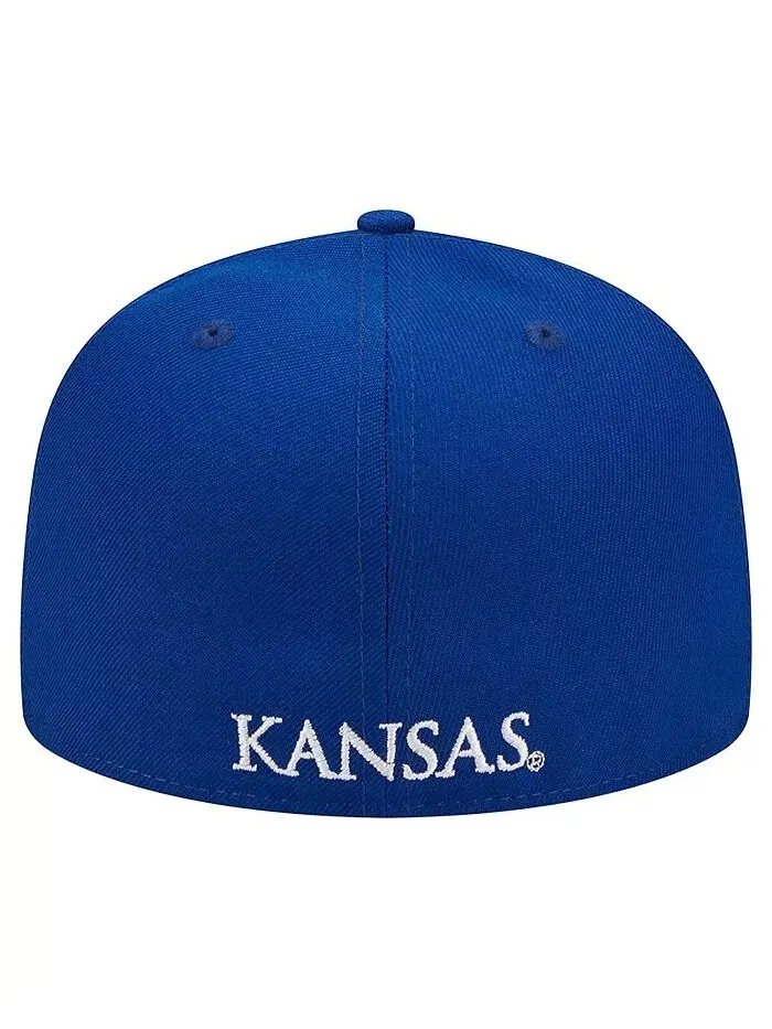 Мужская шляпа Royal Kansas Jayhawks Evergreen 59FIFTY Fitted New Era — изображение 6 из 8