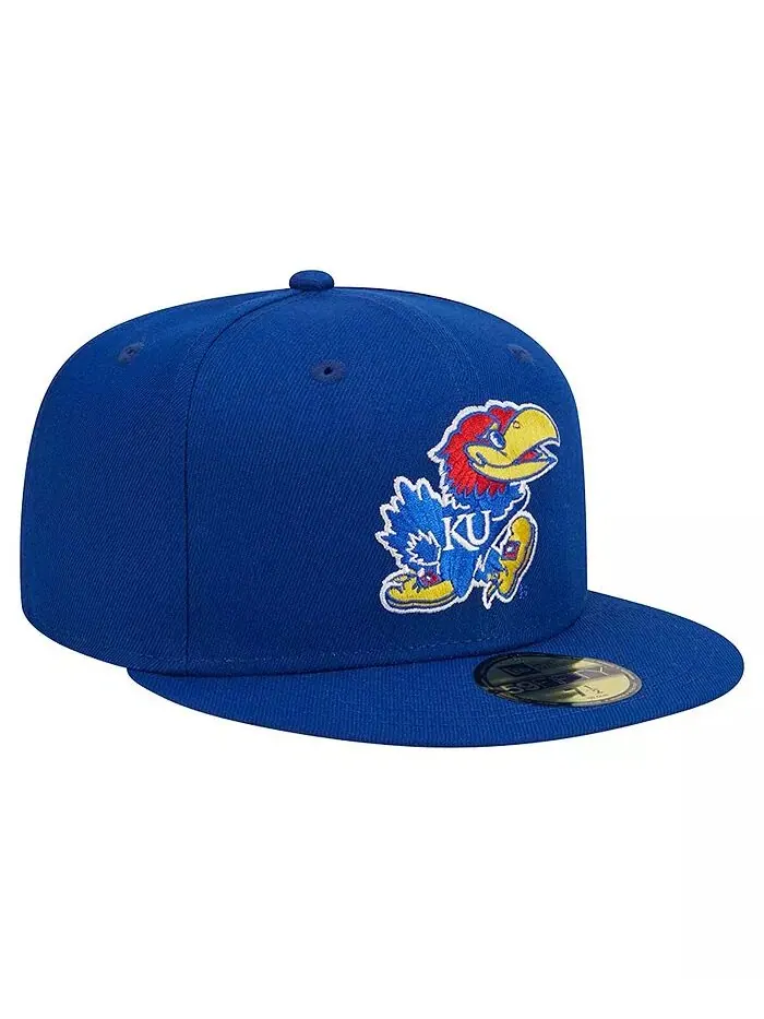 Мужская шляпа Royal Kansas Jayhawks Evergreen 59FIFTY Fitted New Era — изображение 7 из 8