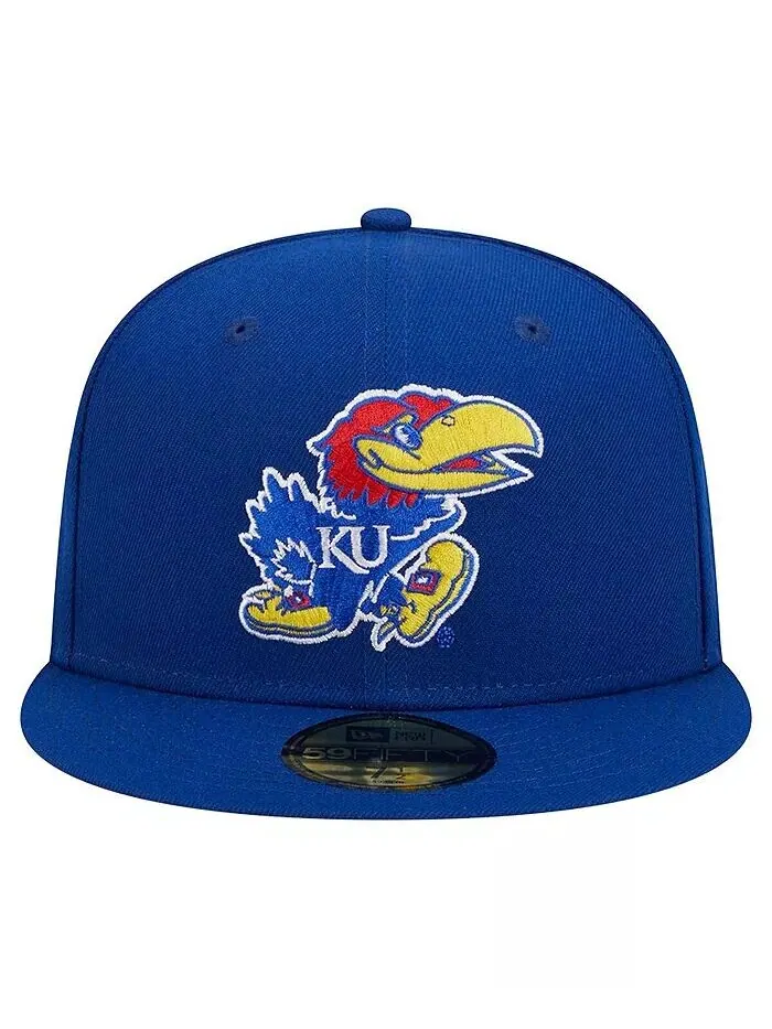 Мужская шляпа Royal Kansas Jayhawks Evergreen 59FIFTY Fitted New Era — изображение 8 из 8