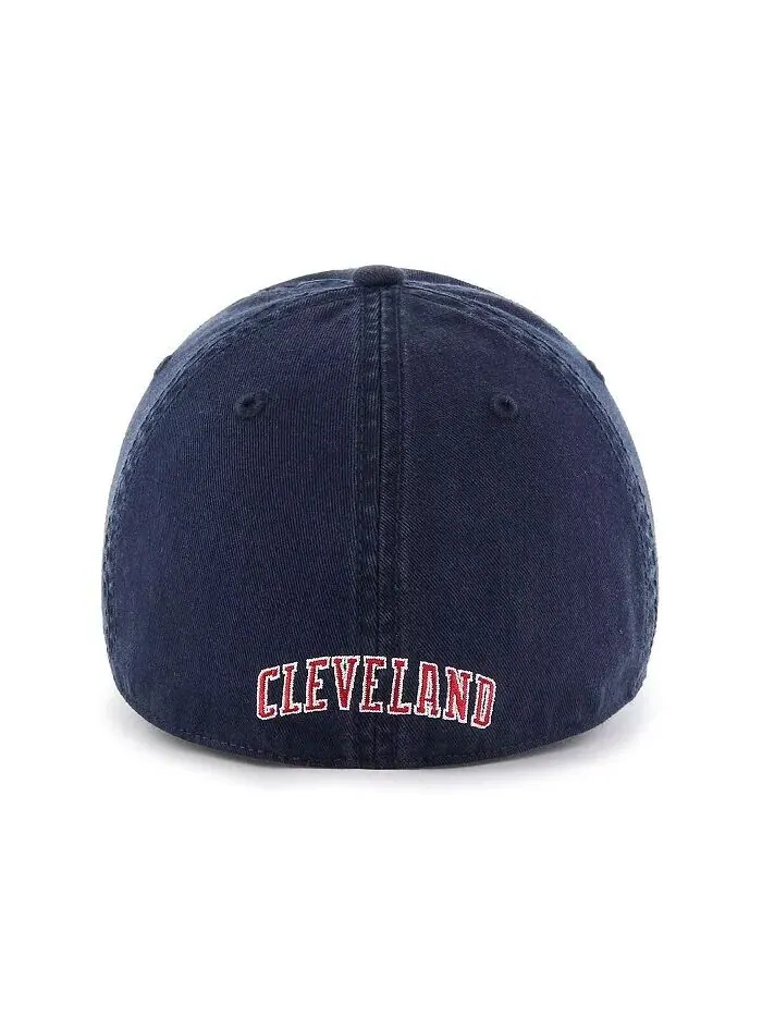 Мужская темно-синяя шляпа Cleveland Indians Cooperstown Collection Franchise Fitted Hat '47 Brand — изображение 2 из 2