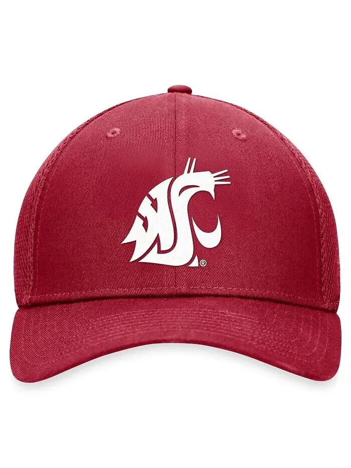 Мужская темно-красная бейсболка Washington State Cougars Spacer Flex Top of the World — изображение 4 из 4