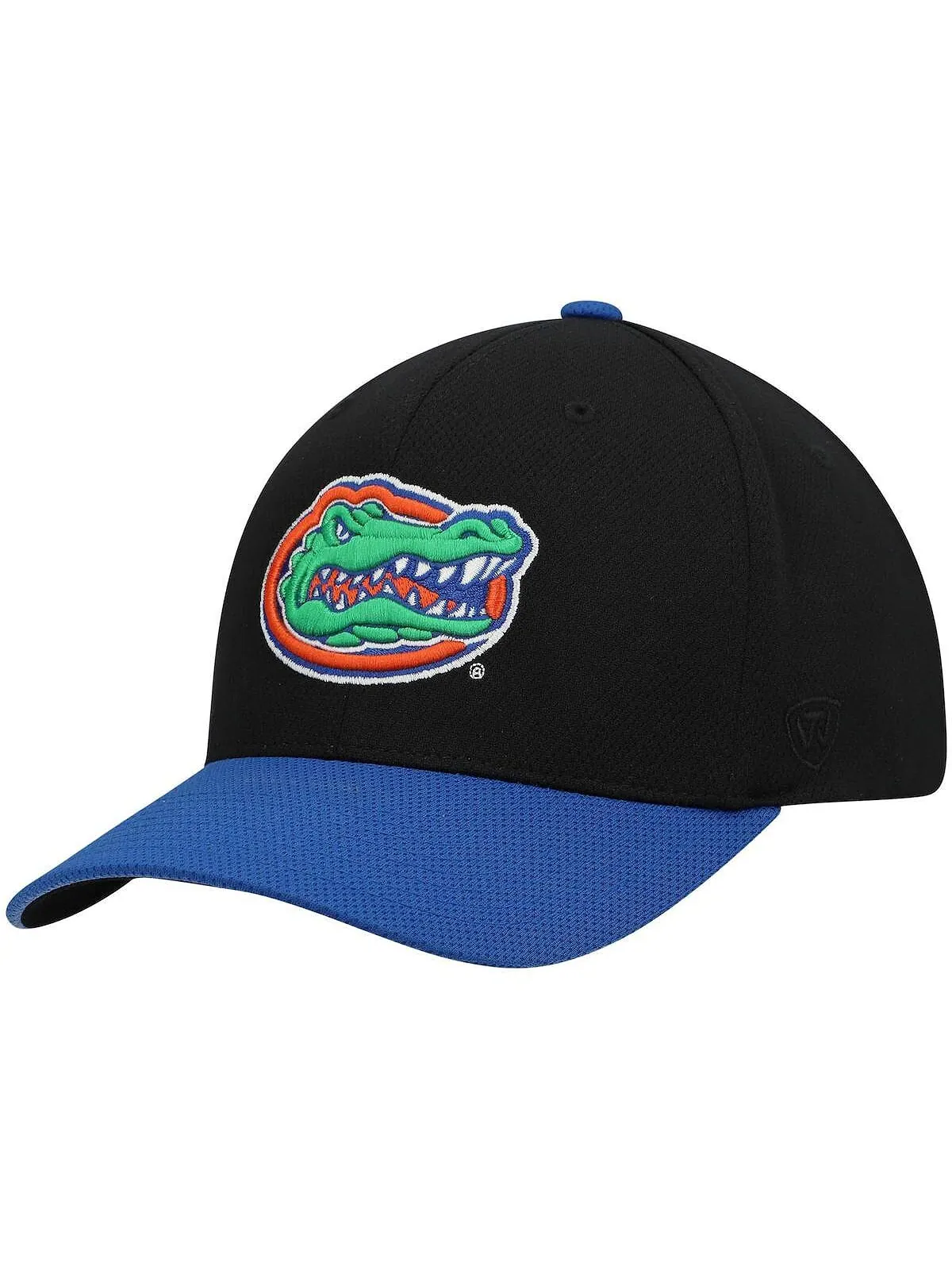 Мужская черная двухцветная кепка Royal Florida Gators Reflex Hybrid Tech Flex Top of the World — изображение 3 из 4, черный