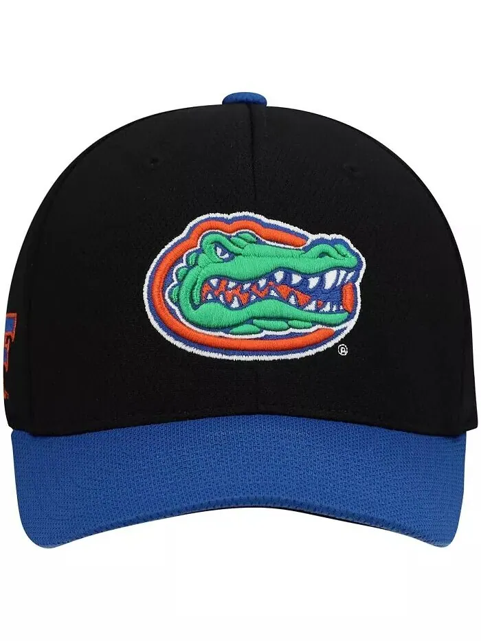 Мужская черная кепка Royal Florida Gators Two-Tone Reflex Hybrid Tech Flex Top of the World — изображение 2 из 4