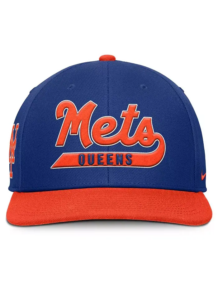 Мужская кепка New York Mets Pro Performance с кнопкой цвет Royal/Orange Nike — изображение 2 из 4