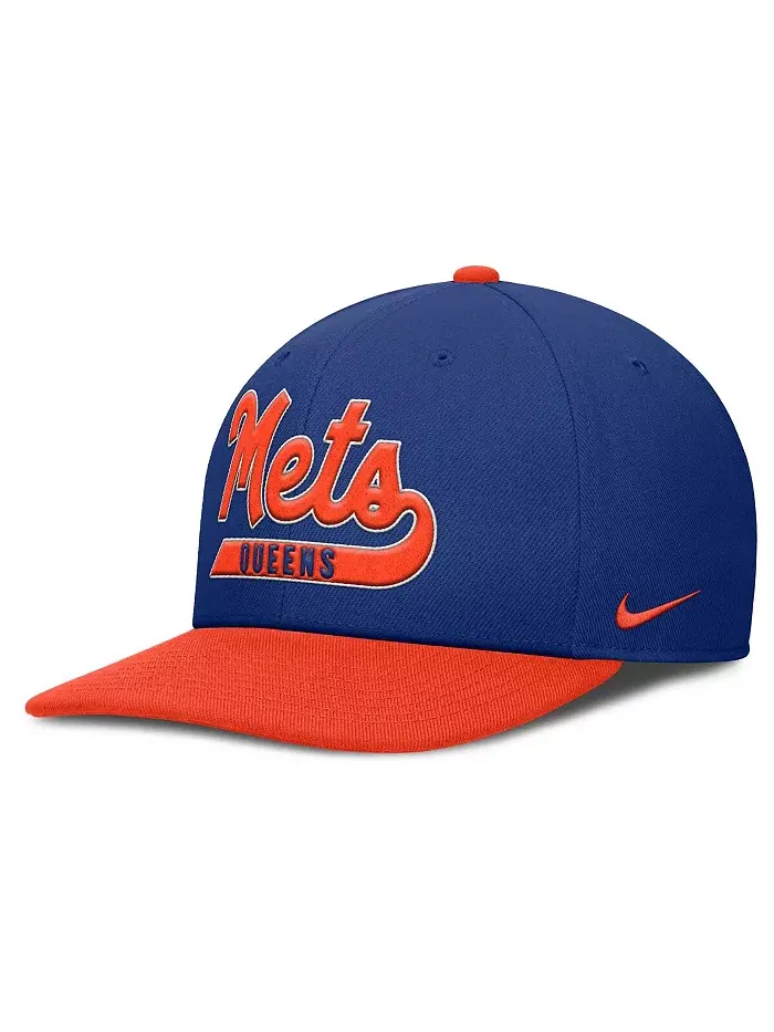 Мужская кепка New York Mets Pro Performance с кнопкой цвет Royal/Orange Nike — изображение 3 из 4