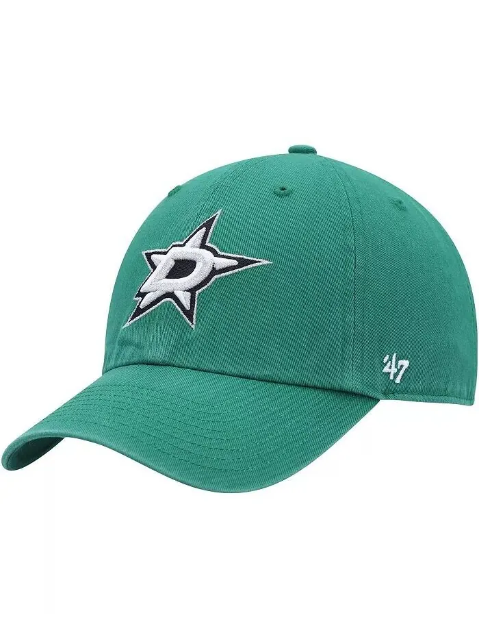 Мужская регулируемая кепка Kelly Green Dallas Stars Clean Up '47 Brand — изображение 1 из 3