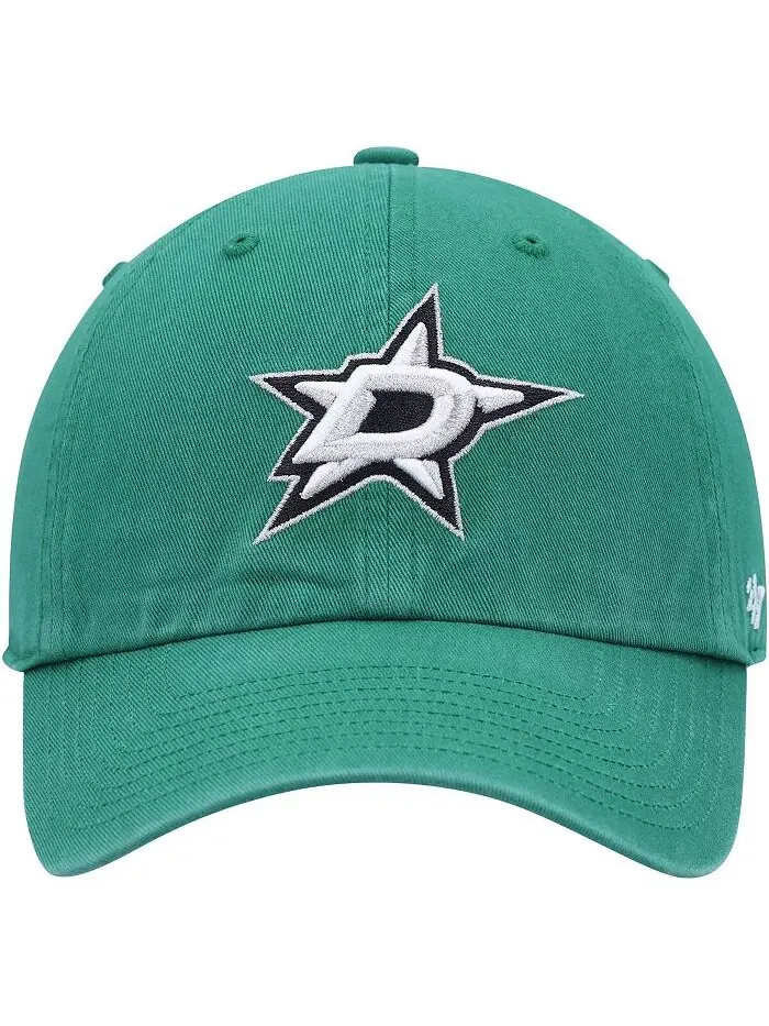 Мужская регулируемая кепка Kelly Green Dallas Stars Clean Up '47 Brand — изображение 2 из 3