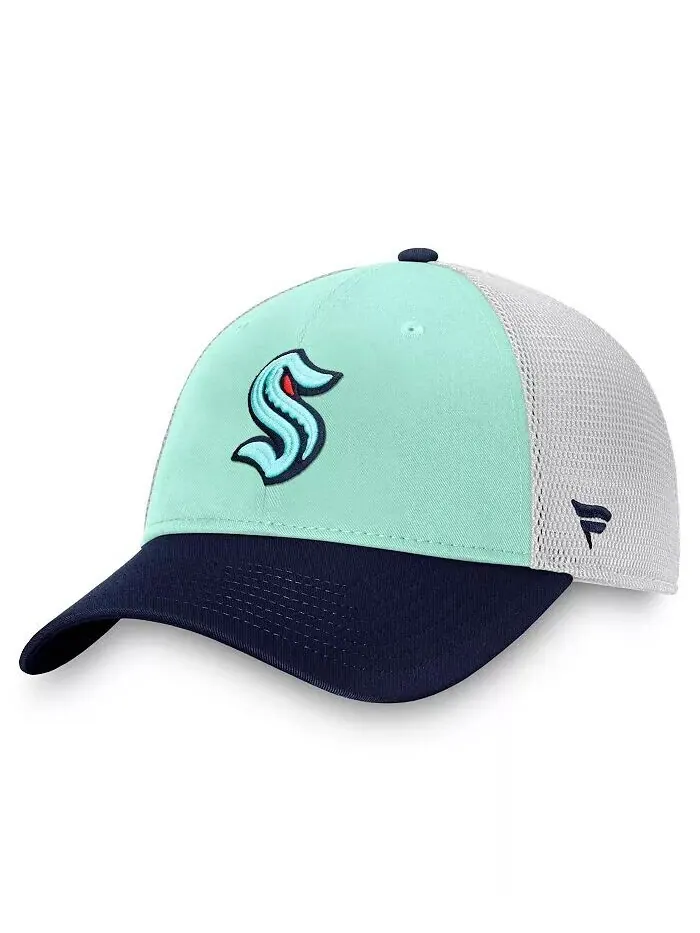 Мужская синяя кепка Seattle Kraken Special Edition 2.0 Trucker Adjustable Fanatics — изображение 1 из 4