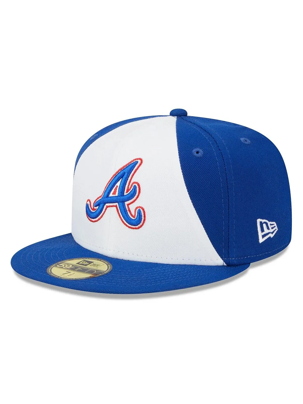 Мужская белая и королевская приталенная шляпа Atlanta Braves 2023 City Connect 59FIFTY New Era