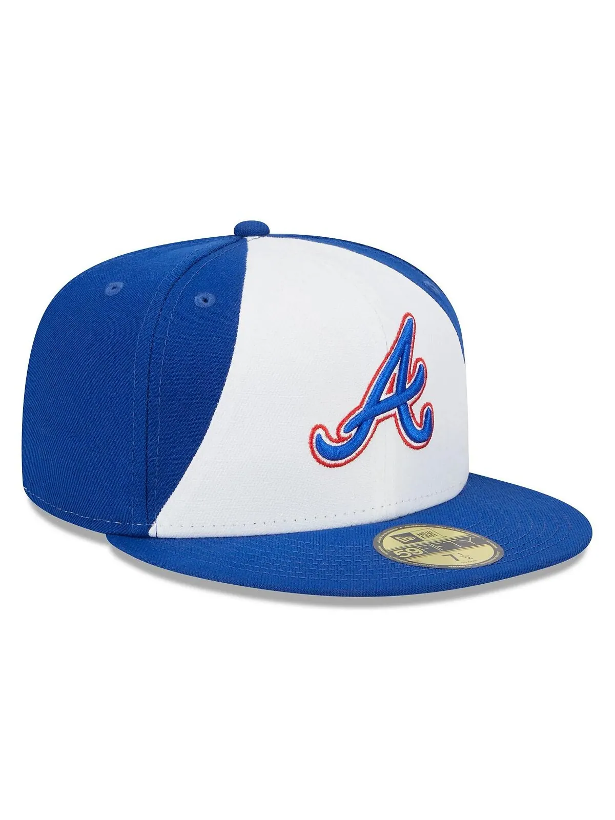 Мужская белая и королевская приталенная шляпа Atlanta Braves 2023 City Connect 59FIFTY New Era — изображение 3 из 5, белый