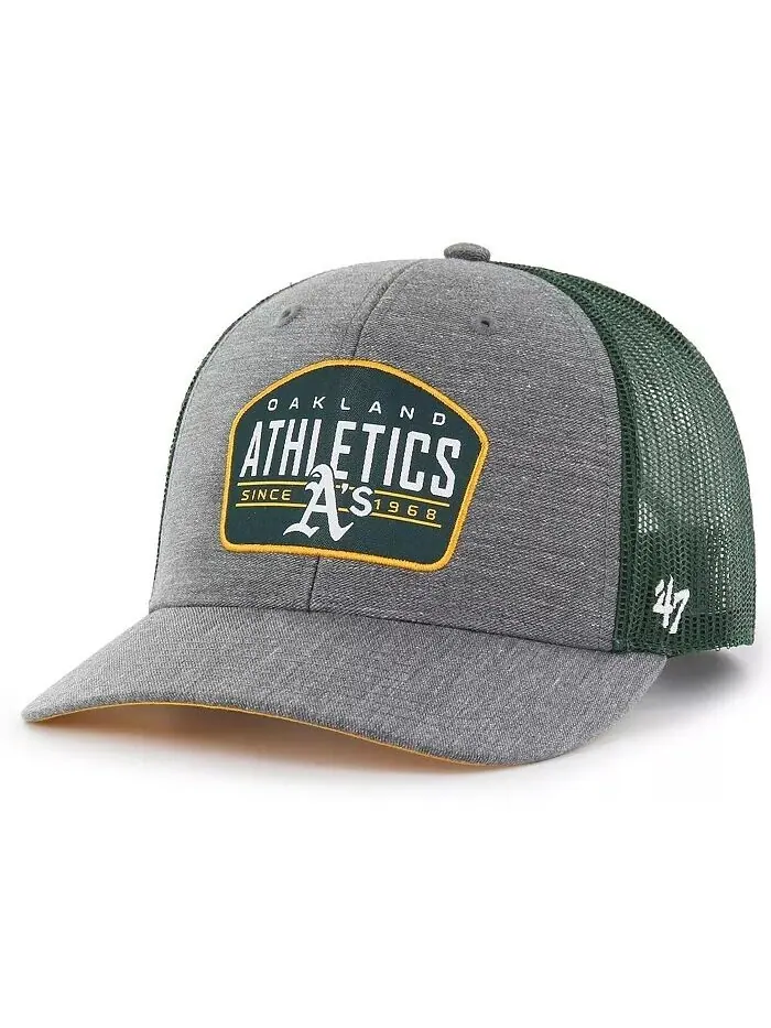Мужская темно-серая кепка Oakland Athletics Slate Trucker Snapback '47 Brand — изображение 1 из 1