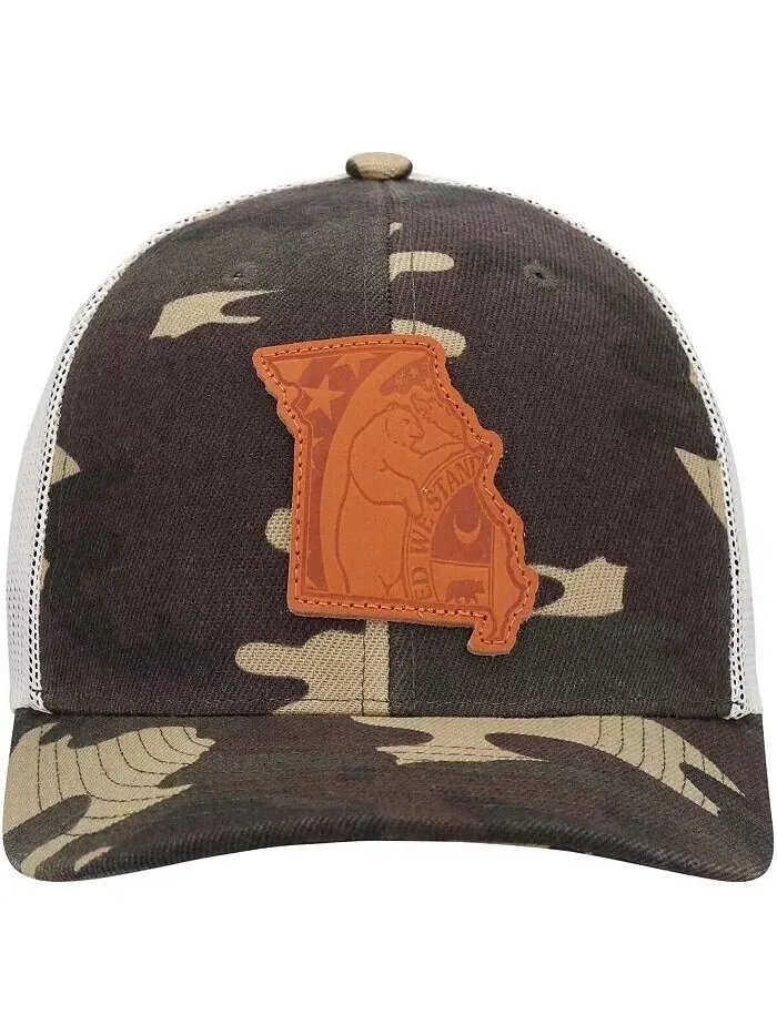 Мужская камуфляжная шляпа Missouri Icon Woodland State с нашивкой Trucker Snapback Local Crowns — изображение 2 из 4