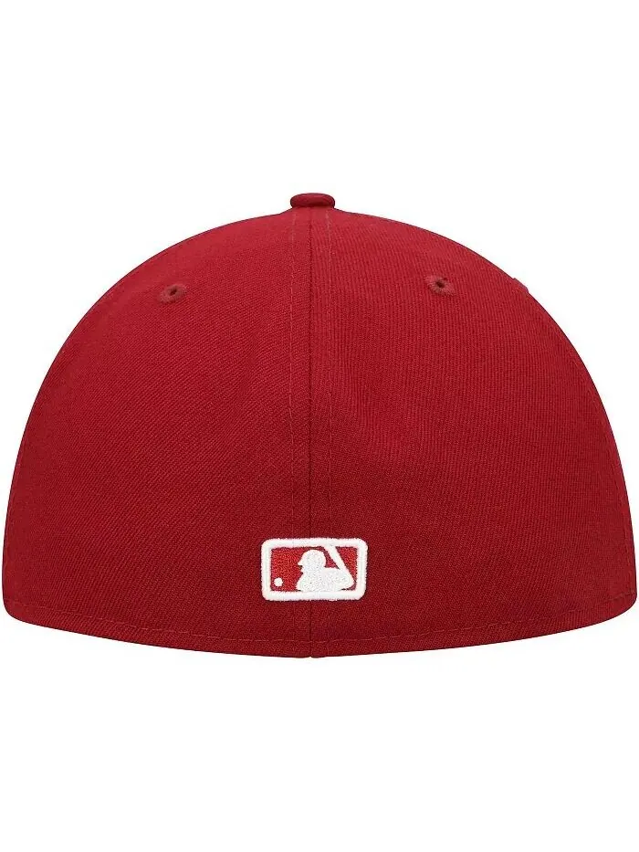 Мужская приталенная кепка Cardinal Tampa Bay Rays белая с логотипом 59FIFTY New Era — изображение 4 из 4