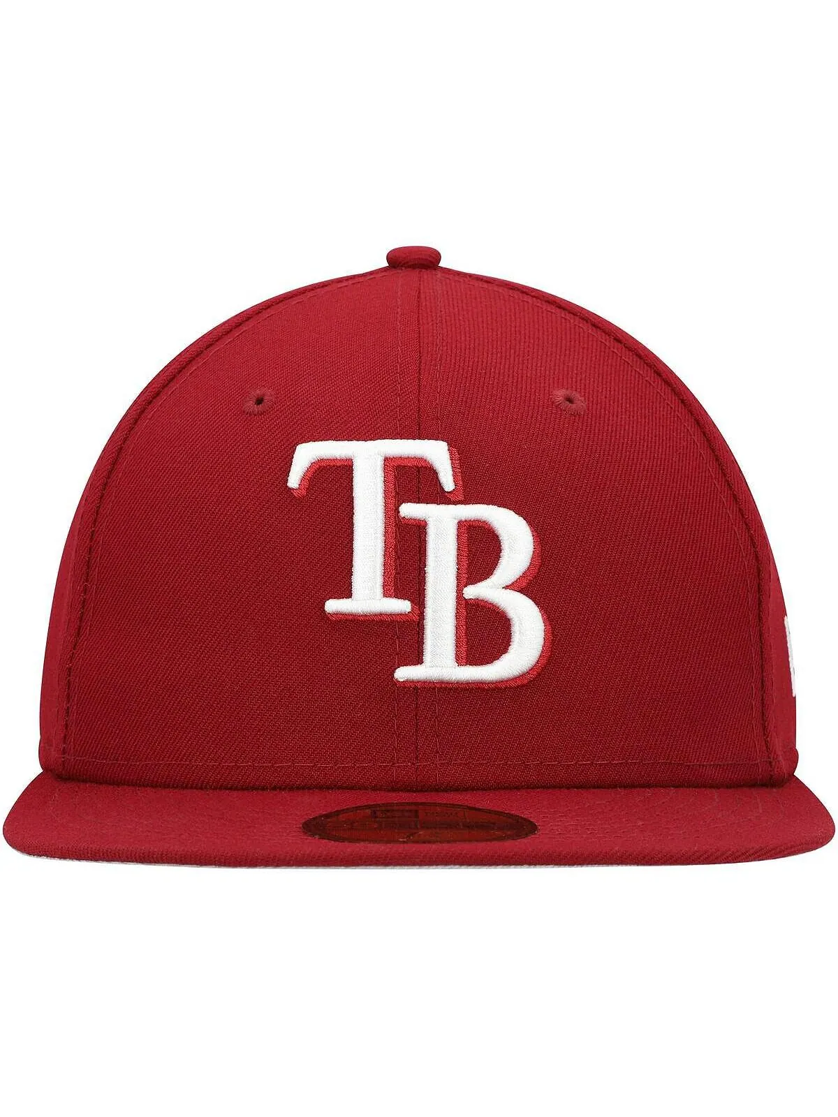 Мужская приталенная кепка Cardinal Tampa Bay Rays белая с логотипом 59FIFTY New Era — изображение 2 из 4, красный