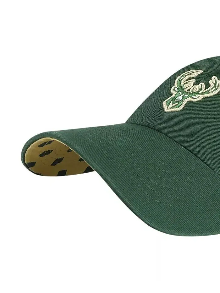 Женская кепка Hunter Green Milwaukee Bucks Confetti Undervisor Clean Up Adjustable '47 Brand — изображение 4 из 4