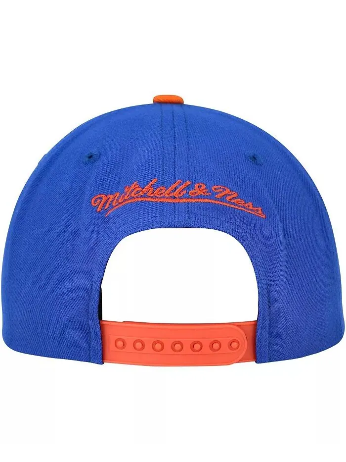 Мужская синяя бейсболка Edmonton Oilers Core Team Ground 2.0 Snapback Mitchell & Ness — изображение 4 из 4