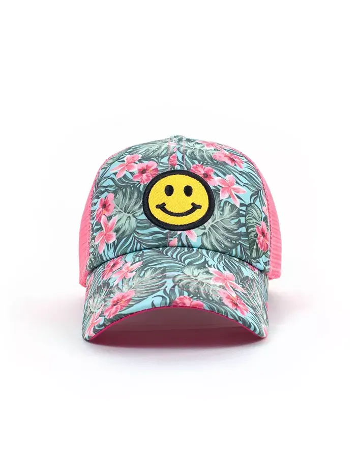 Женская регулируемая бейсболка Smiley Face с застежкой-кнопкой Shady Lady
