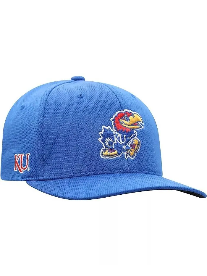 Мужская гибкая кепка с логотипом Royal Kansas Jayhawks Reflex Top Of The World — изображение 3 из 4