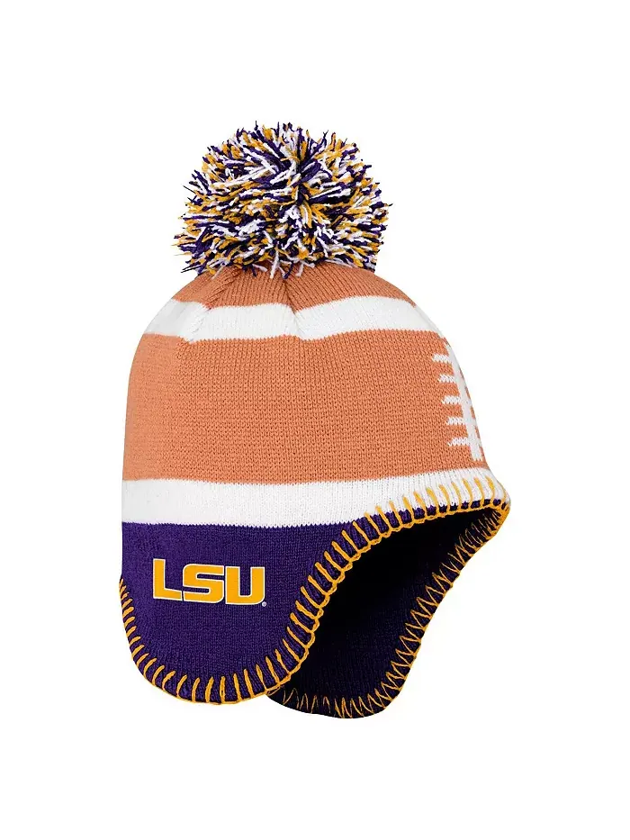 Детская вязаная шапочка с помпоном LSU Tigers Football Head в коричневом цвете Fanatics — изображение 1 из 2